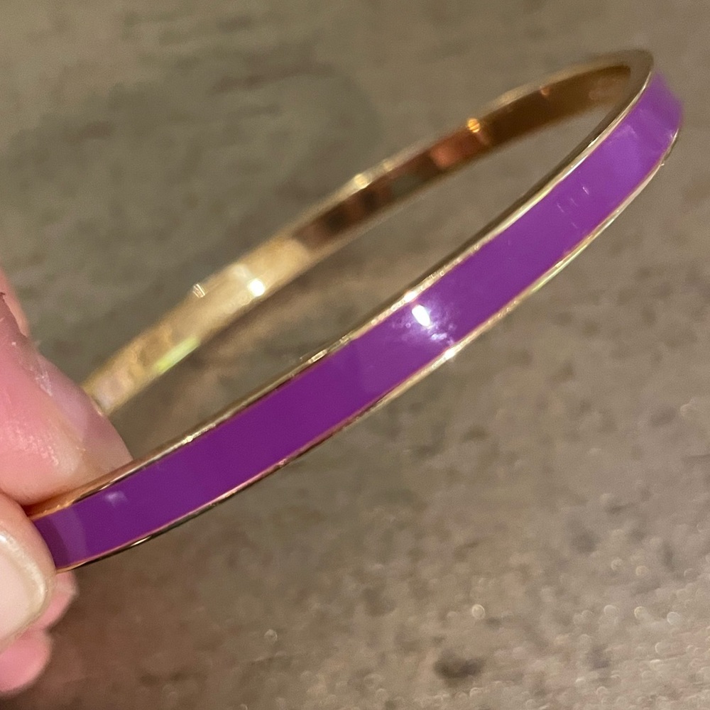 Kate Spade Lay in Lavender Idiom Bangle Bracelet, Purple.